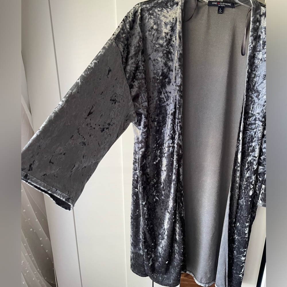 Gray velvet jacket
